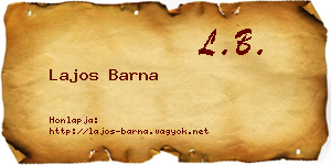 Lajos Barna névjegykártya